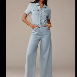PAIGE Light Blue Denim Jumpsuit